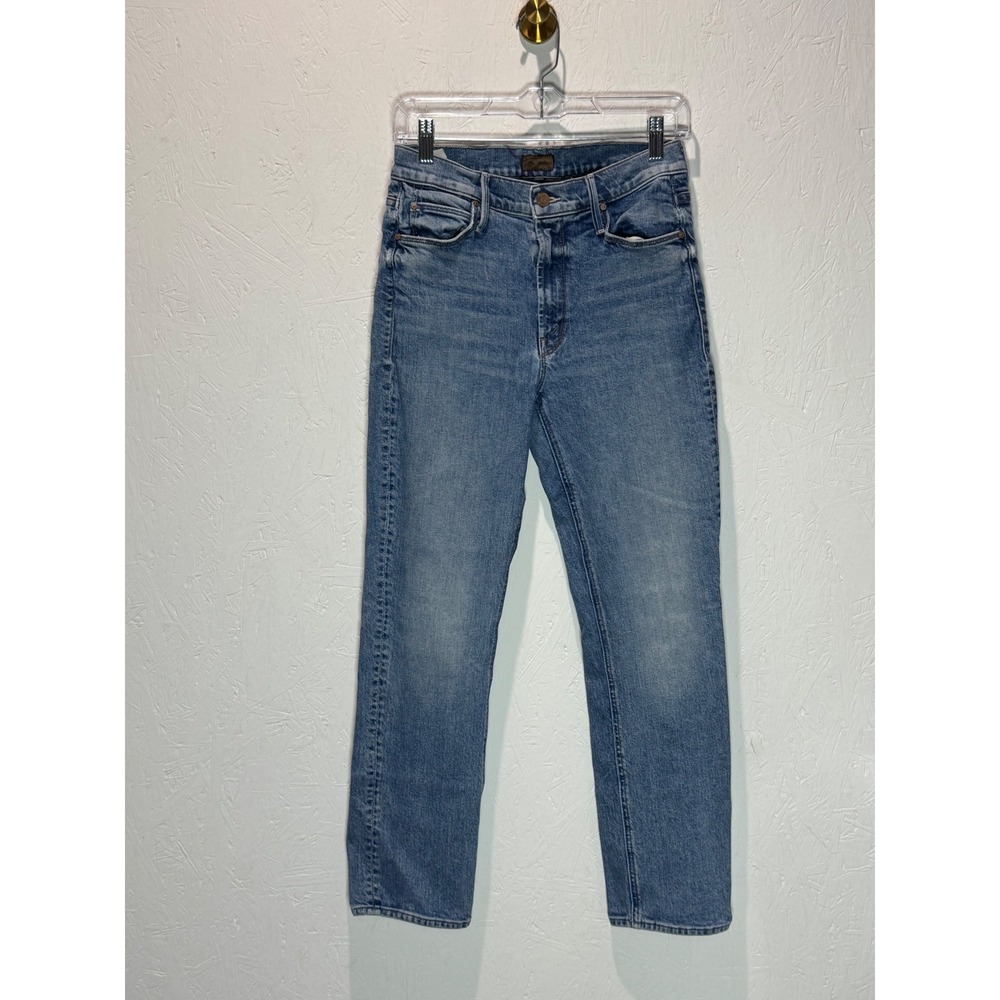Mother The Mid Rise Dazzler Ankle Jeans Tropic Like Its Hot Blue Size 29